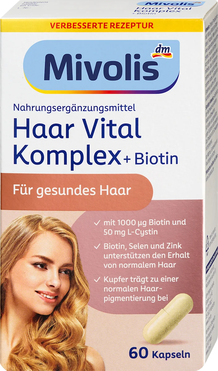 Kompleks Vital për Flokët + Biotinë,60 Kapsula